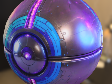 Futuristic Sci Fi Energy ball Modèle 3D