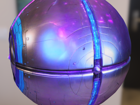 Футуристический научно-фантастический энергетический шар 3D Модель