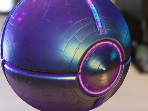 Футуристический научно-фантастический энергетический шар 3D Модель