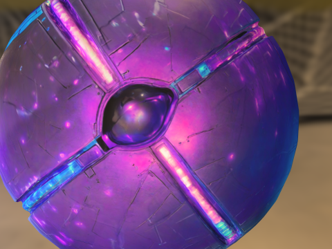 Футуристический научно-фантастический энергетический шар 3D Модель