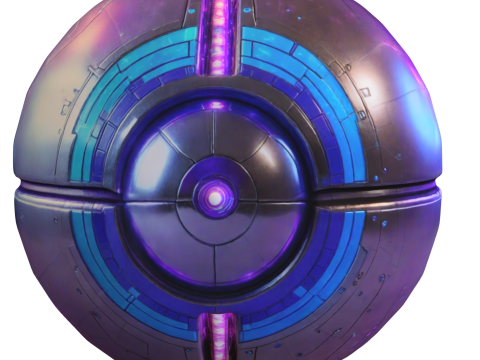 Футуристический научно-фантастический энергетический шар 3D Модель