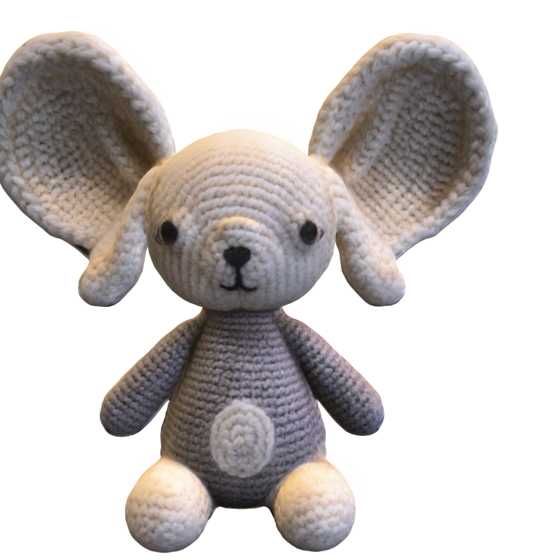Cute Crochet Mouse Plush 3D 模型 .c4d .max .obj .3ds .fbx .stl .blend