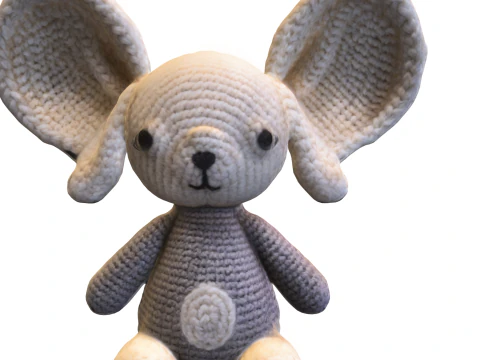 Schattige gehaakte muis pluche 3D Model