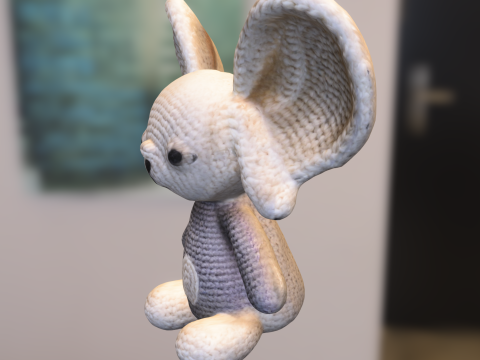 Cute Crochet Mouse Plush 3D 模型
