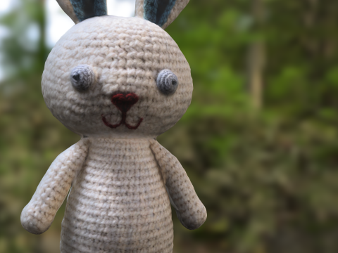Crochet Bunny Plush 3D Modell