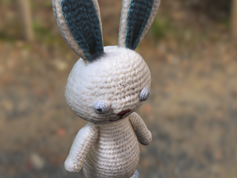Crochet Bunny Plush 3D Modell