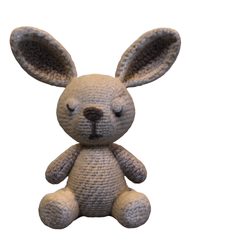 Crochet Bunny Plush 3D Модель .c4d .max .obj .3ds .fbx .stl .blend 