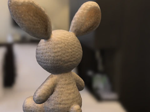 Crochet Bunny Plush 3D Model