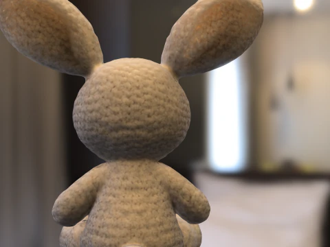Crochet Bunny Plush 3D Model