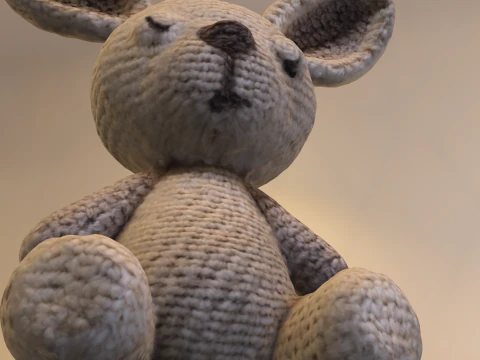 Crochet Bunny Plush 3D Model