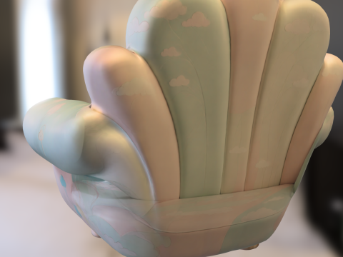 Cloud Shell Armchair 3D Model