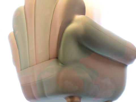 Cloud Shell Armchair 3D Model