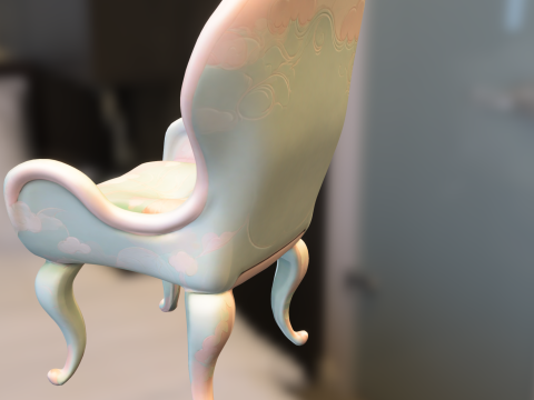 Elegant Vintage Armchair 3D Model