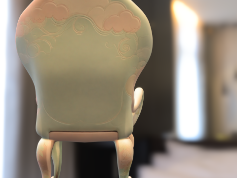 Elegant Vintage Armchair 3D Model