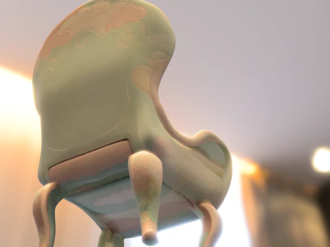 Elegant Vintage Armchair 3D Model