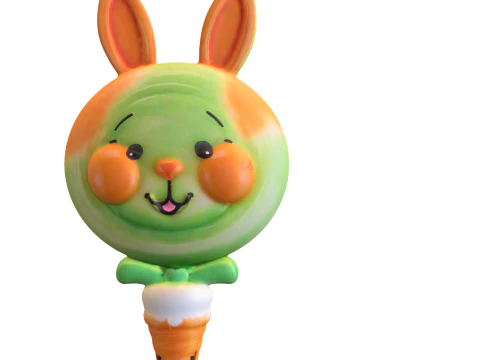 Lolipop Kelinci yang lucu Model 3D