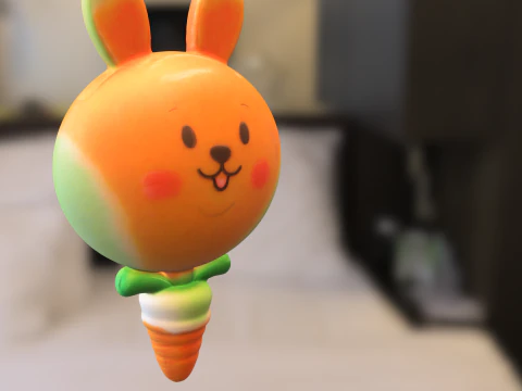 Cute Bunny lollipop 3D Model