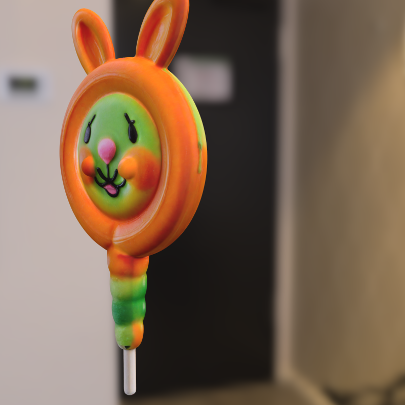 Bunny Lollipop 3D 模型 .c4d .max .obj .3ds .fbx .stl .blend
