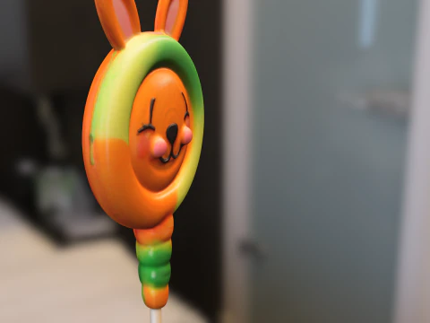 Bunny Lollipop 3D Model