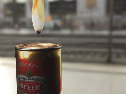 Beer Can Candle 3D मॉडल
