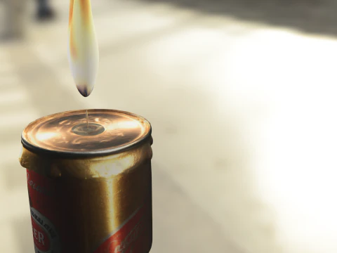 Beer Can Candle 3D Model