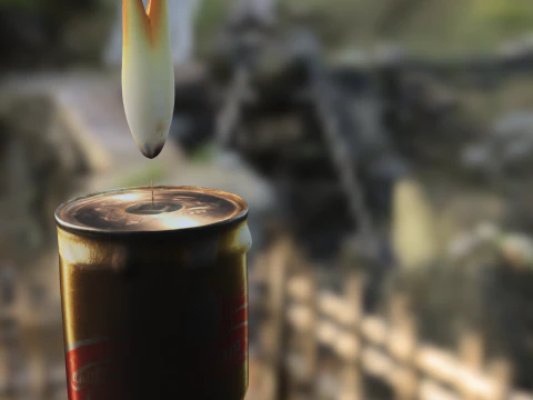 Beer Can Candle 3D Model