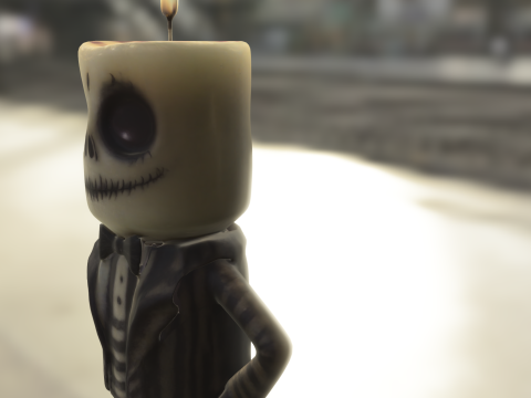 甲壳虫榨汁蜡烛 3D 模型