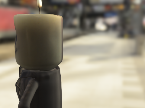 甲壳虫榨汁蜡烛 3D 模型