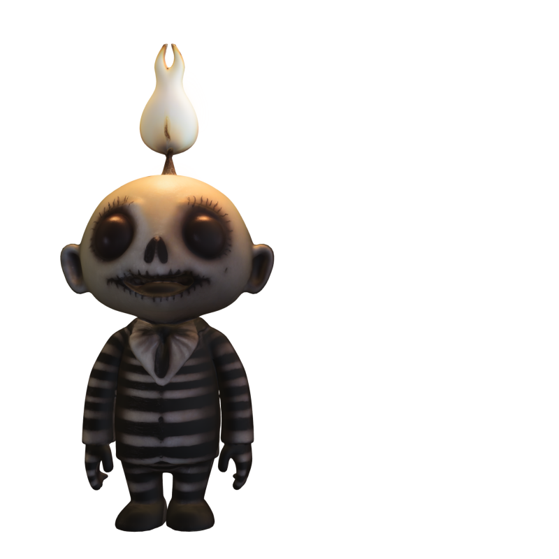 Candle beetlejuicer Kid Modello 3D .c4d .max .obj .3ds .fbx .stl .blend 