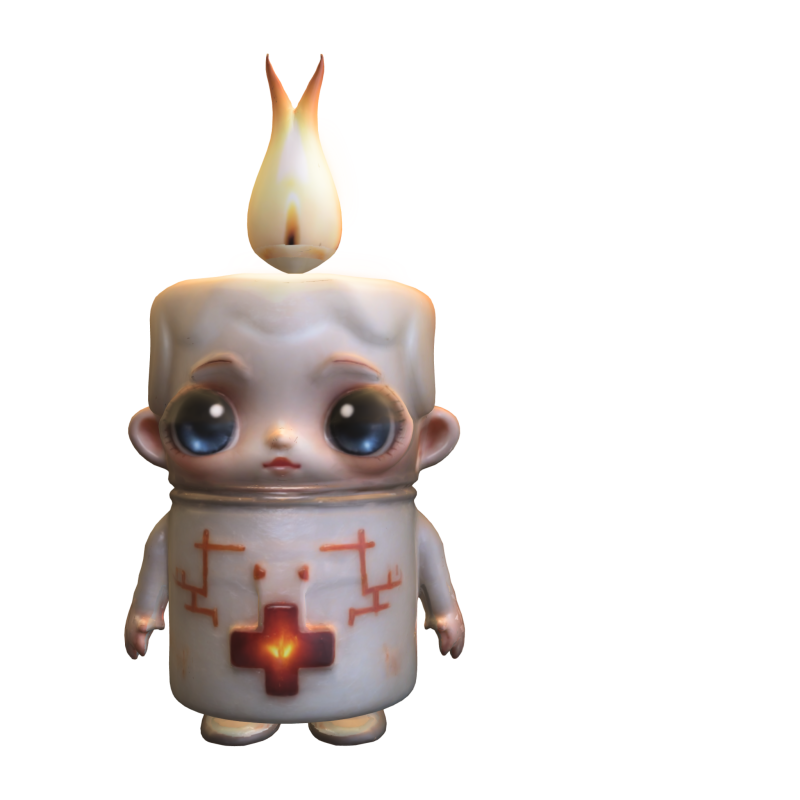 Candle Healer Model 3D .c4d .max .obj .3ds .fbx .stl .blend 