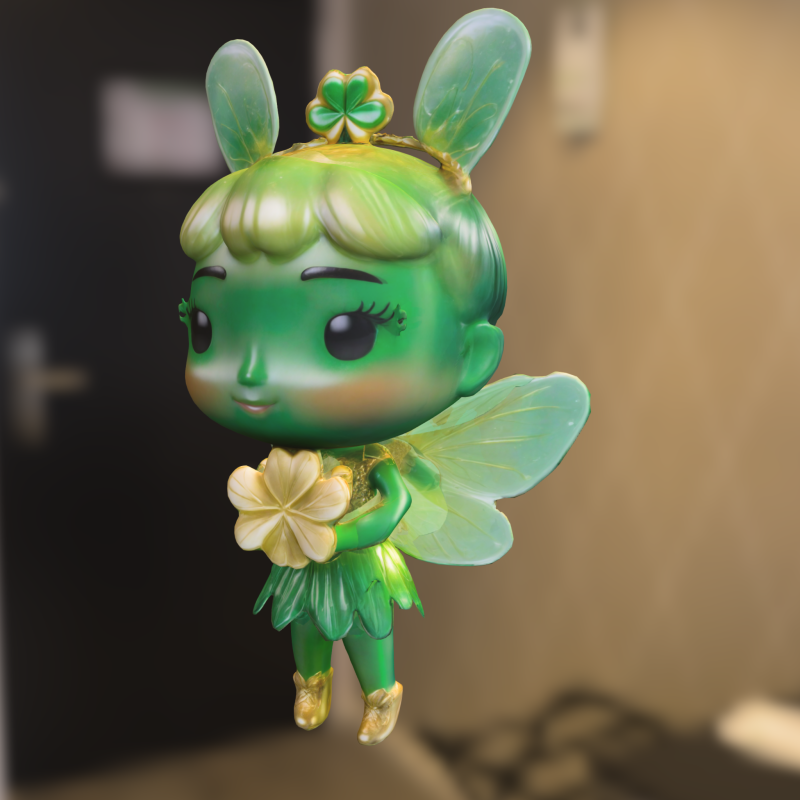 Clover Bunny Fairy 3D Модель .c4d .max .obj .3ds .fbx .stl .blend 