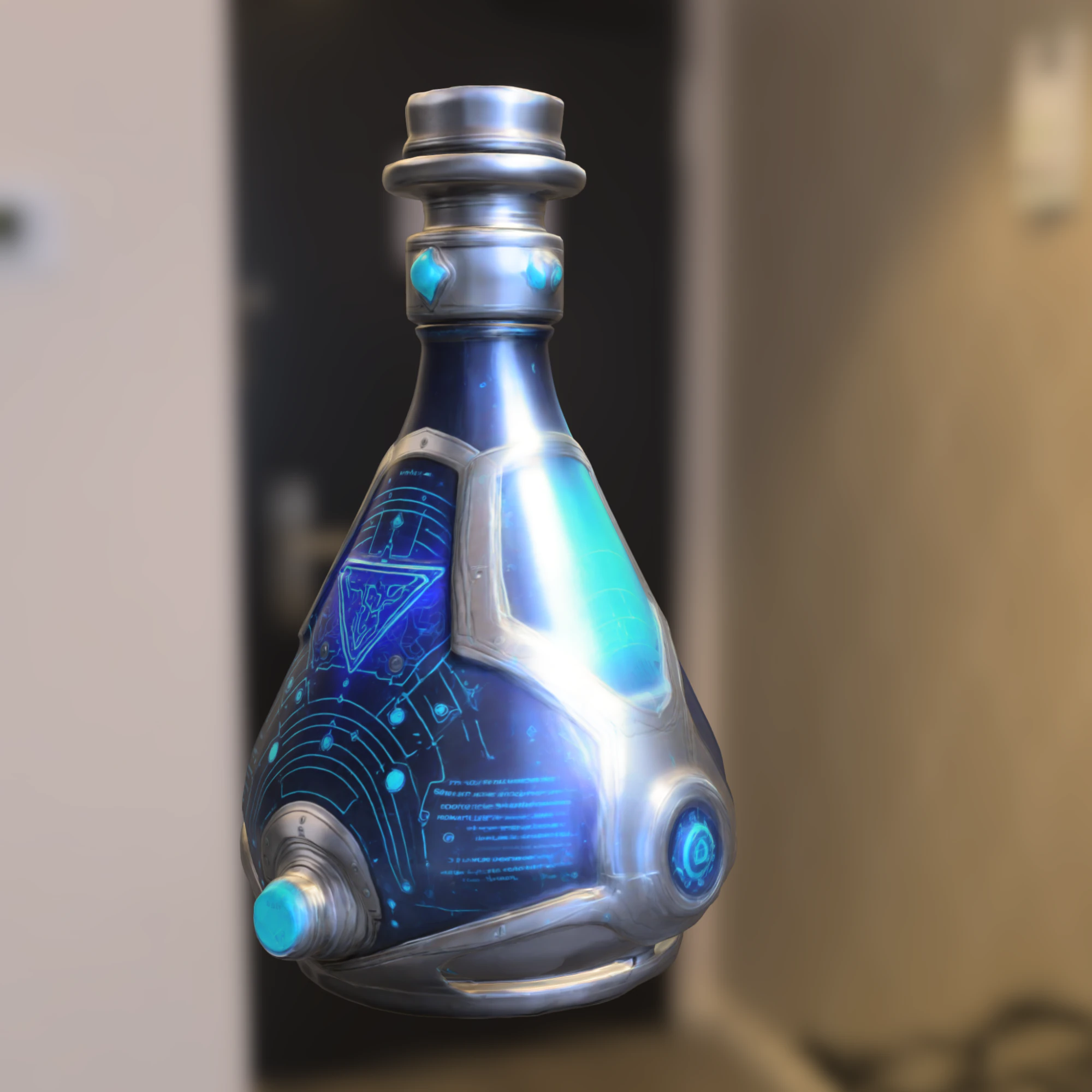 Futuristic Energy Potion 3D Model .c4d .max .obj .3ds .fbx .stl .blend