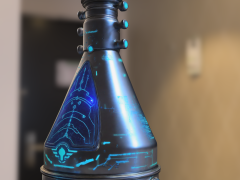Futuristic Energy Flask 3D 모델