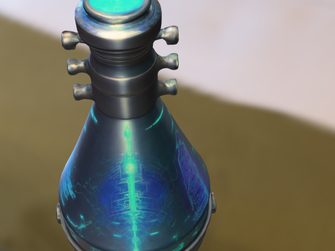 Futuristic Energy Flask 3D 模型