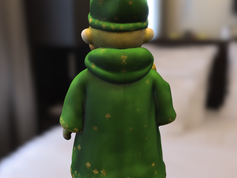 Lucky Clover Bearded 3D Modell