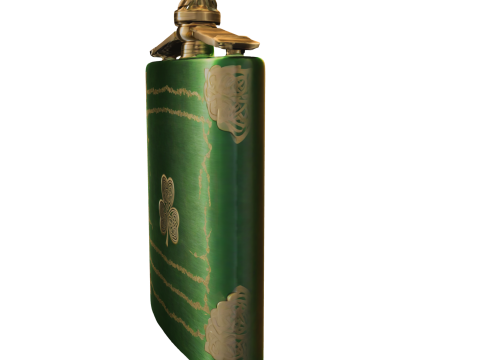Celtic Shamrock Hip Flask 3D 模型