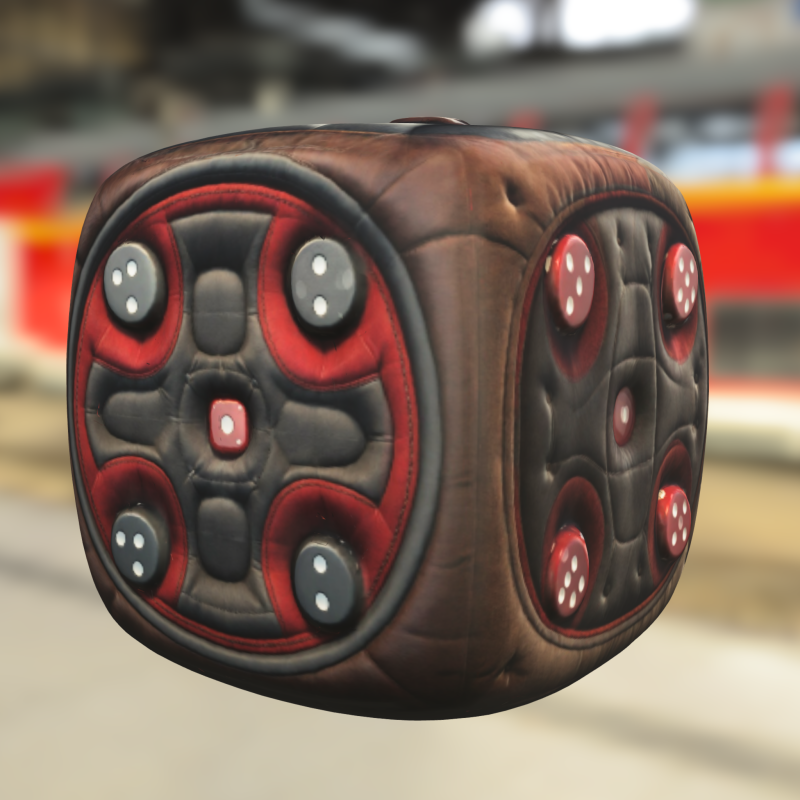 Leather and Metal Dice 3D Model .c4d .max .obj .3ds .fbx .stl .blend 