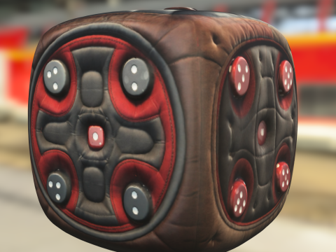 Leather and Metal Dice 3D 모델