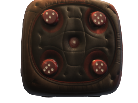 Leather and Metal Dice 3D Model