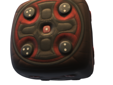 Leather and Metal Dice 3D Model