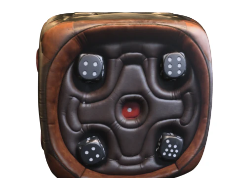 Leather and Metal Dice 3D Model