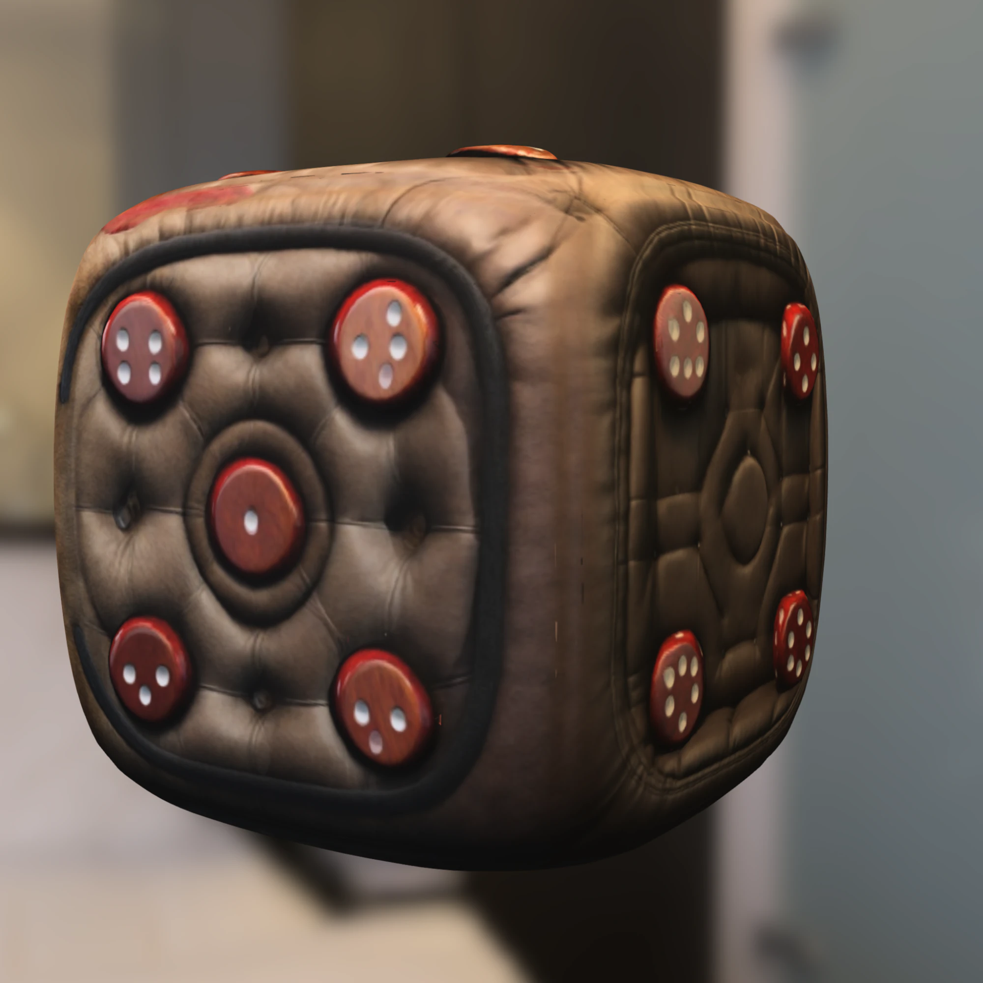 Dice Seat plush 3D Model .c4d .max .obj .3ds .fbx .stl .blend