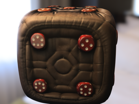 Dice Seat plush 3D Модель