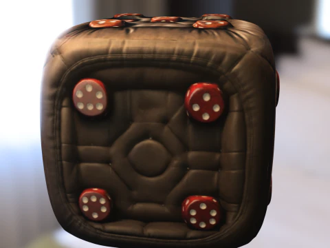 Dice Seat plush 3D Model