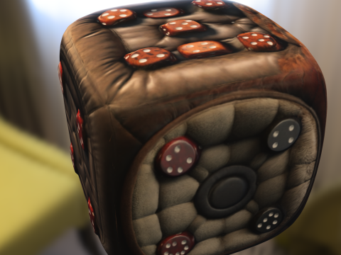 Dice Seat plush 3D Модель