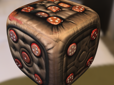 Dice Seat plush 3D Модель