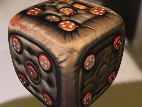 Dice Seat plush 3D Model