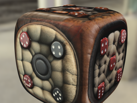 Dice Seat plush 3D Модель