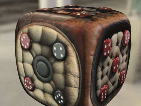 Dice Seat plush 3D Model