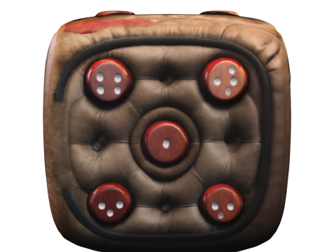 Dice Seat plush 3D Модель